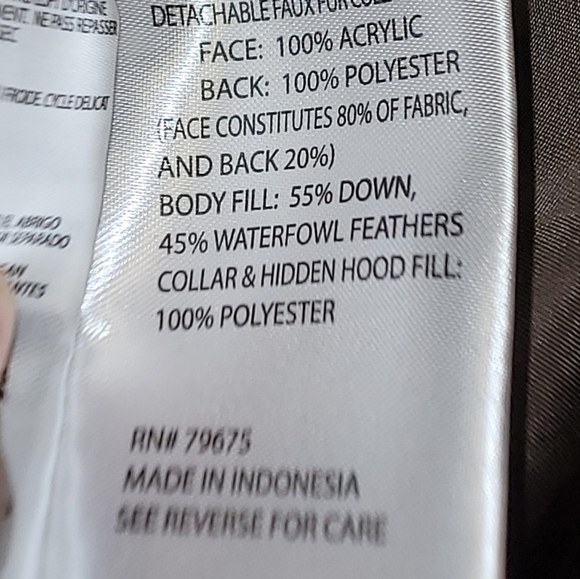 Michael Kors Coat Jacket Puffer Hood Hood Detachable Chocolate Brown Gold Size L - Picture 12 of 16